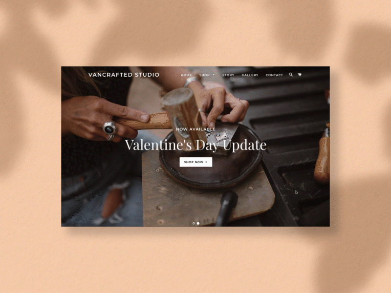 Vancrafted Studio - Site Launch launch handcrafted jewelery shopify web design website web design