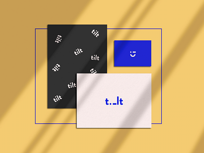 TiLT blue branding design identity logo mockup pink tilt wip yellow