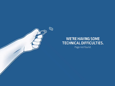 Technical Difficulties. 404 animation blue motion graphics page not found usb
