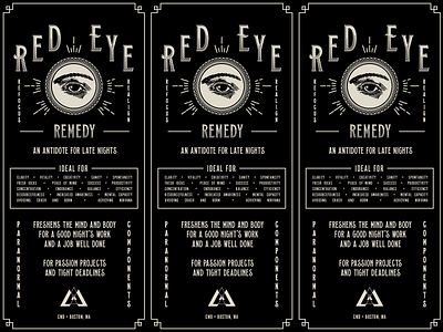 Red Eye Remedy. design illustration occult typography