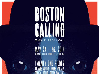 BOSTON CALLING 2019 Poster boston terrier design dog festival illustration massachusetts music portrait poster print script typography
