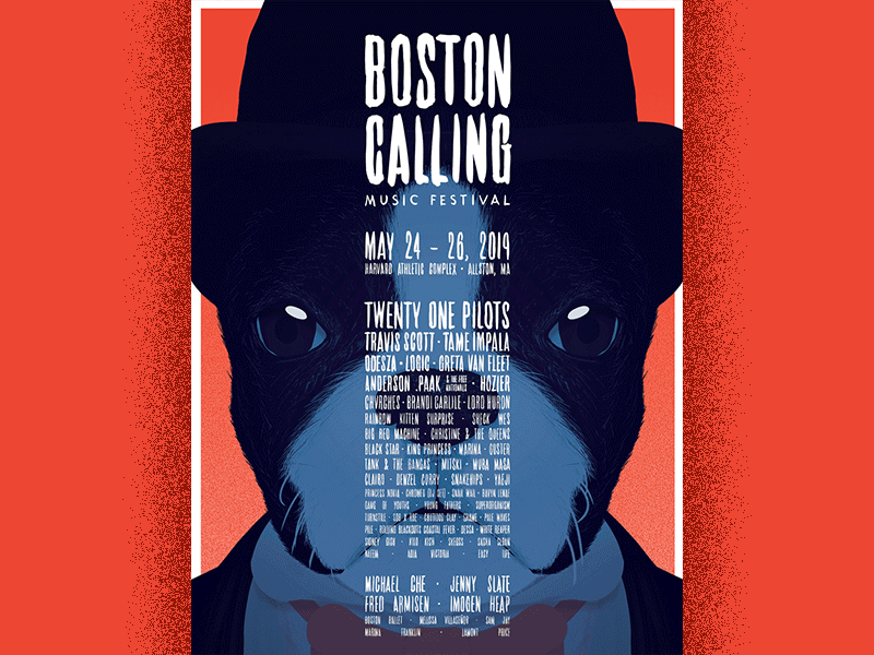 BOSTON CALLING 2019 — Process boston boston terrier design dog illustration poster process