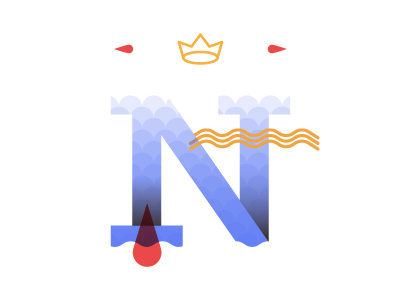 The Big "N" design graphic illustration