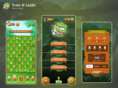 Snake and Ladder Game Design animation branding game design graphic design logo ui