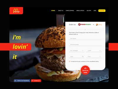 McDonald's Nepal burger delivery design food fries mcdonalds nepal order restaurant ux website