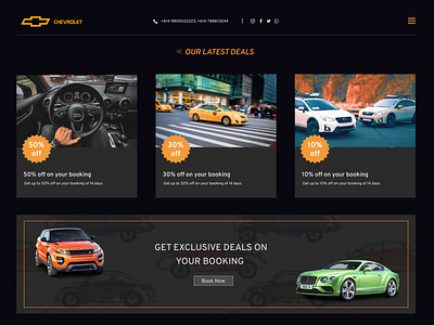 Chevrolet Deals book booking branding car cars chevrolet deals design nepal ux website