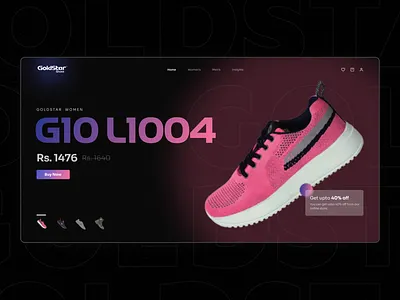 Goldstar Shoes Nepal Dark Home Theme dark design goldstar nepal nepali website shoe shoe website shoes shoes website ui ux website