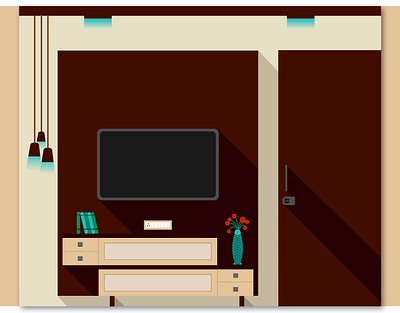 Flat Design Interiors illustration