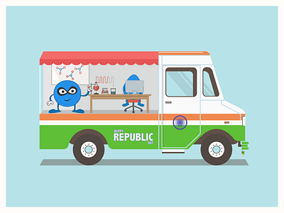 Republic Day Tableau cartoon geek geek gazette illustration india phi psi republic day science tableau truck