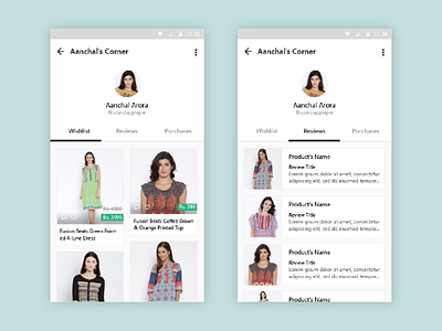 Shopasm - Profile Pages card clothing design fashion interaction interface shopasm tinder ui ux