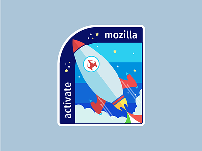 Activate Mozilla Sticker activate mozilla campaign cloud fox illustration india mozilla rocket sticker sticker mule
