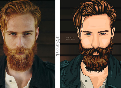 Portrait Art design illustration vector