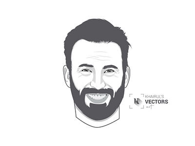 Vector Art(Chris Evans) design illustration portrait art portrait illustration typography vector vector illustration vectorart