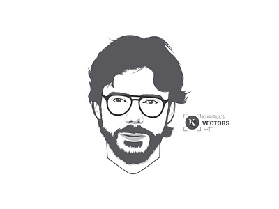 Minimalist Cartoon Portrait(Professor) cartoon design illustration portrait art portrait illustration vector vector illustration vectorart