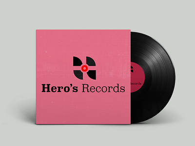 Vinyl Record Mockup for Vinyl store, "Hero's Records"