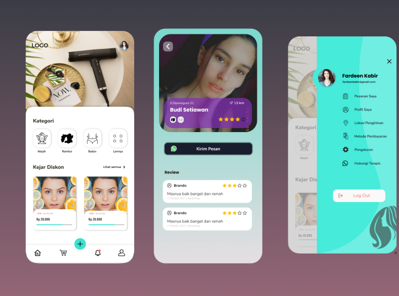 Beauty Salon App Design by Fardeen Kabir on Dribbble