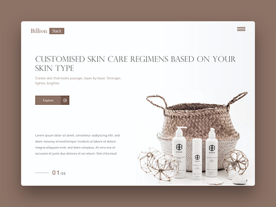 Cream Basket. design minimal typogaphy ui uidesign vector webdesign website