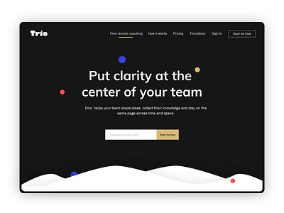 Trio Team. minimal minimalist team typography ui ui ux ui design uiux webdesign website
