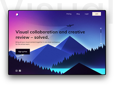 Visual Collab workspace. colorful minimal team typography ui ui design uiux vector web design