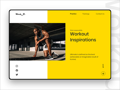 Workout. color minimal typogaphy ui ui design uidesign uiux webdesign website workout workout app