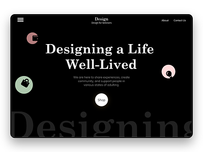 Design Life darkui design illustration minima ui ui ux uidesign uidesigner uiux website