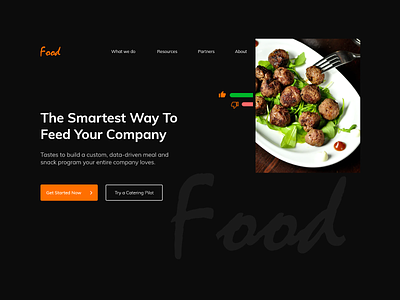 food. branding design food landingpage minimal mnimalist typogaphy ui ui design uiux ux design vector web design website website concept