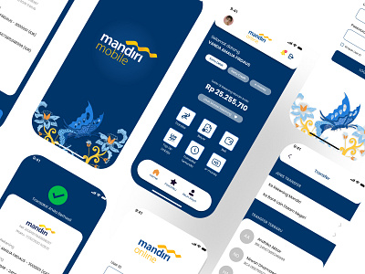 Redesign Mandiri Online Mobil Banking design mandiri mobile app mobile app design redesign redesign concept redesigned sign in sign up ui ui design ux