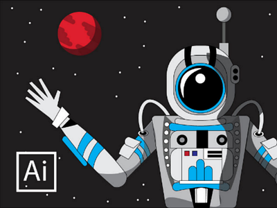 Astronaut adobe illustrator art design flat character illustration illustrator illustrator art vector