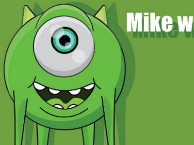 Mike monster👹 art in illustrator artwork design drawing flat character illustration flat design illustration illustrator
