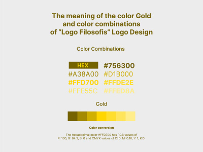 The Color Combination of “Logo Filosofis" brand identity branding colors logo logo design palette