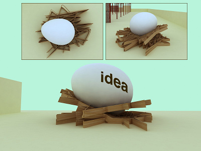 Egg. Born Idea art art installation sculpture