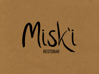 Restobar Misk'i bar branding handlettering logotype restaurant