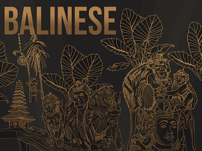 Balinese. Brand Pattern for Beach Club art branding club illustration restaurant