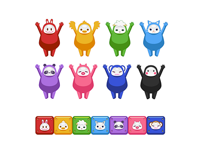 Jumping Game - The Forest animal character game game design game ui graphic illustration vivid colors