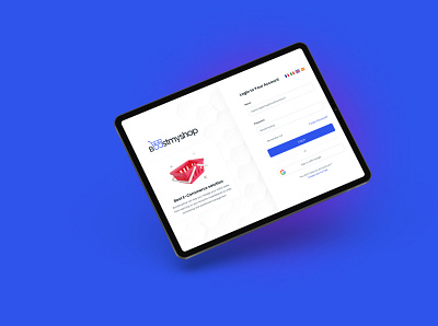 Login page ui 3d animation boostmyshop branding graphic design login loginpage loginui logo motion graphics ui