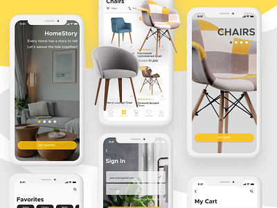 HomeStory - The furniture shopping app app design mobile app ui ui