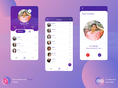 Edtech Eclass and Eguru design education education app mobile app product product design purple ui ui design uiux user experience user interface ux white