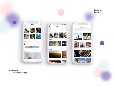 Happinez App blur design mobile app product product design ui ui design user experience user interface ux