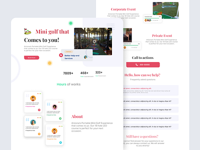 Landingpage Mini Golf branding landing page landing page design product product design ui design uidesign user experience user interface