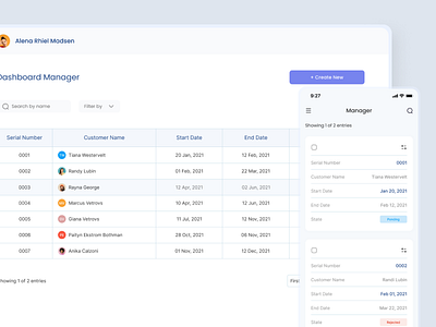 Table's Design System Component admin card component design design system product design table ui design