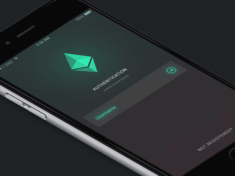 User Authentication app bitcoin ethereum forex ios iphone login password pin code sign in trading ui