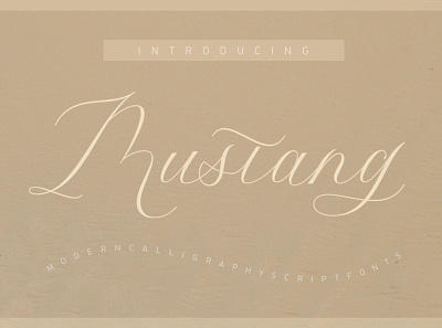 Mustang calligraphy modern script signature