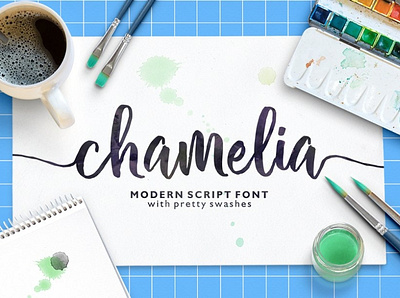 Chamelia brush font modern