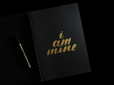 I Am Mine hand drawn lettering hand lettering hand made type handdrawnlettering handlettering handmadetype lettering logo type logotype