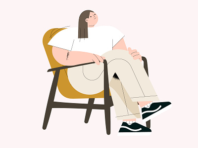 Lazing Around adobe illustrator character design flat design flat illustration illustration natalieadkins texture vector