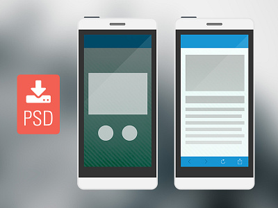 Free PSD: Ambiguous Mobile Device android design device download flat free illustration ios mobile psd