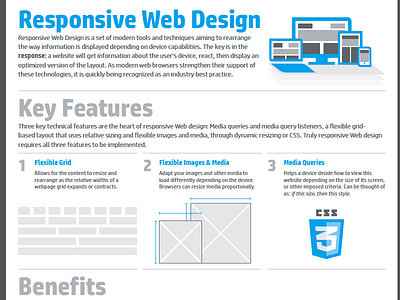 Responsive Web Design Poster flat hp infographic poster responsive