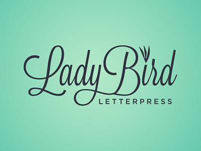 LadyBird Letterpress Logo Design branding letterpress logo design mark