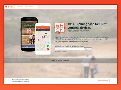 Coming Soon! App landing page design android ios landing page mobile mobile app one page pets