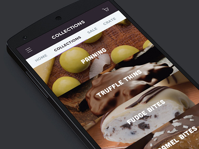 Categories Exploration A - List chocolate ecommerce exploration interface mobile mobile app ui ui kit